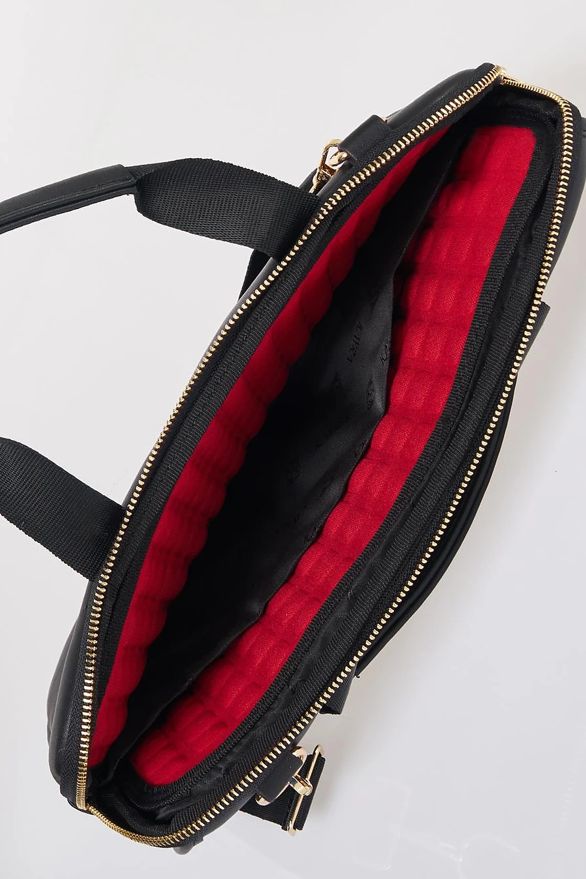 Black Faux Leather Laptop Bag