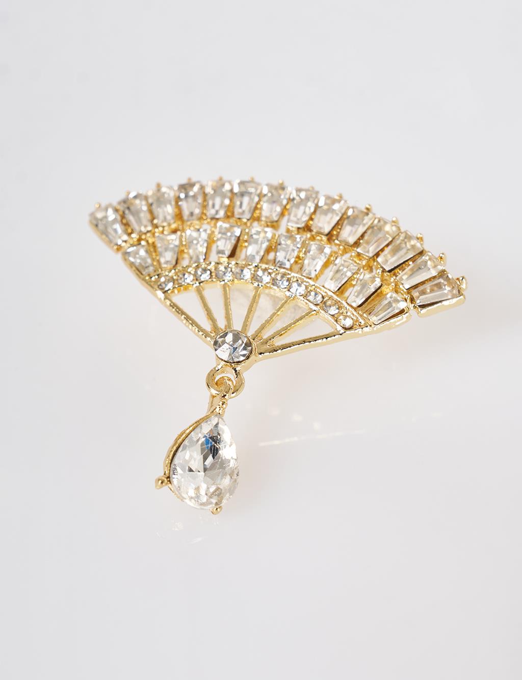 Minimal Figure Brooch Gold