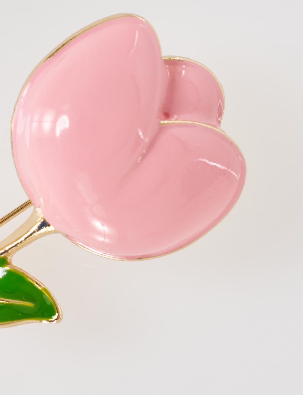 Tulip Figure Brooch Gold