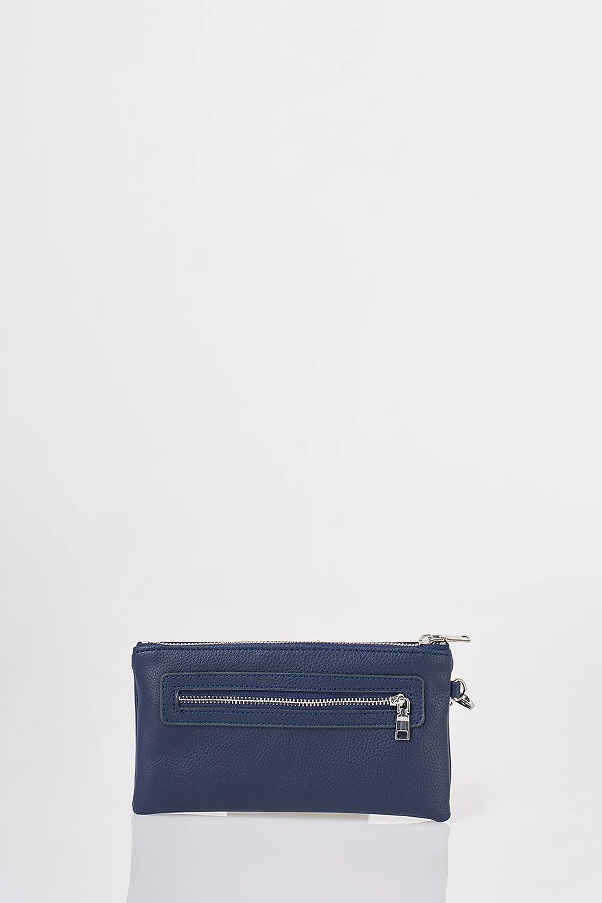 Snap Closure Long Wallet Navy