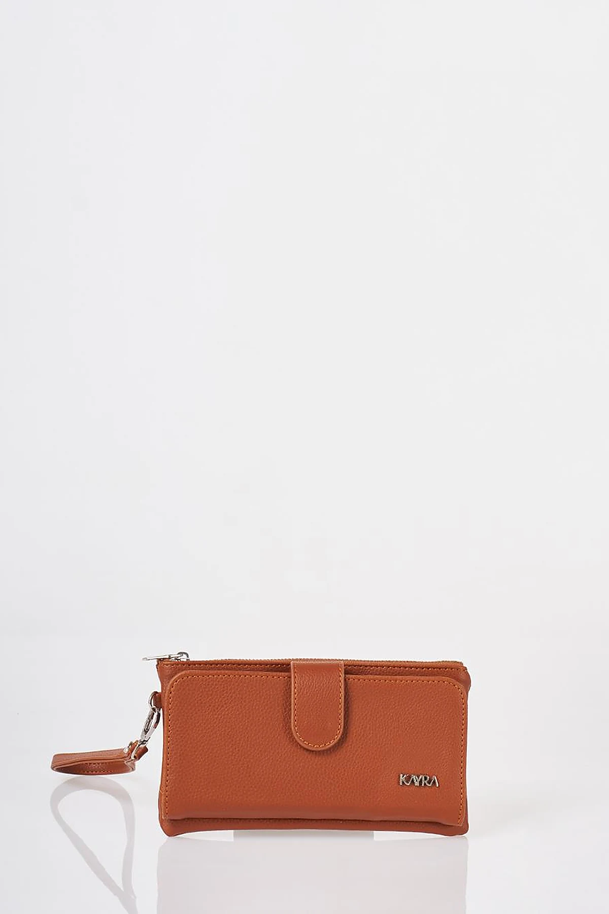 Snap Closure Long Wallet Tan