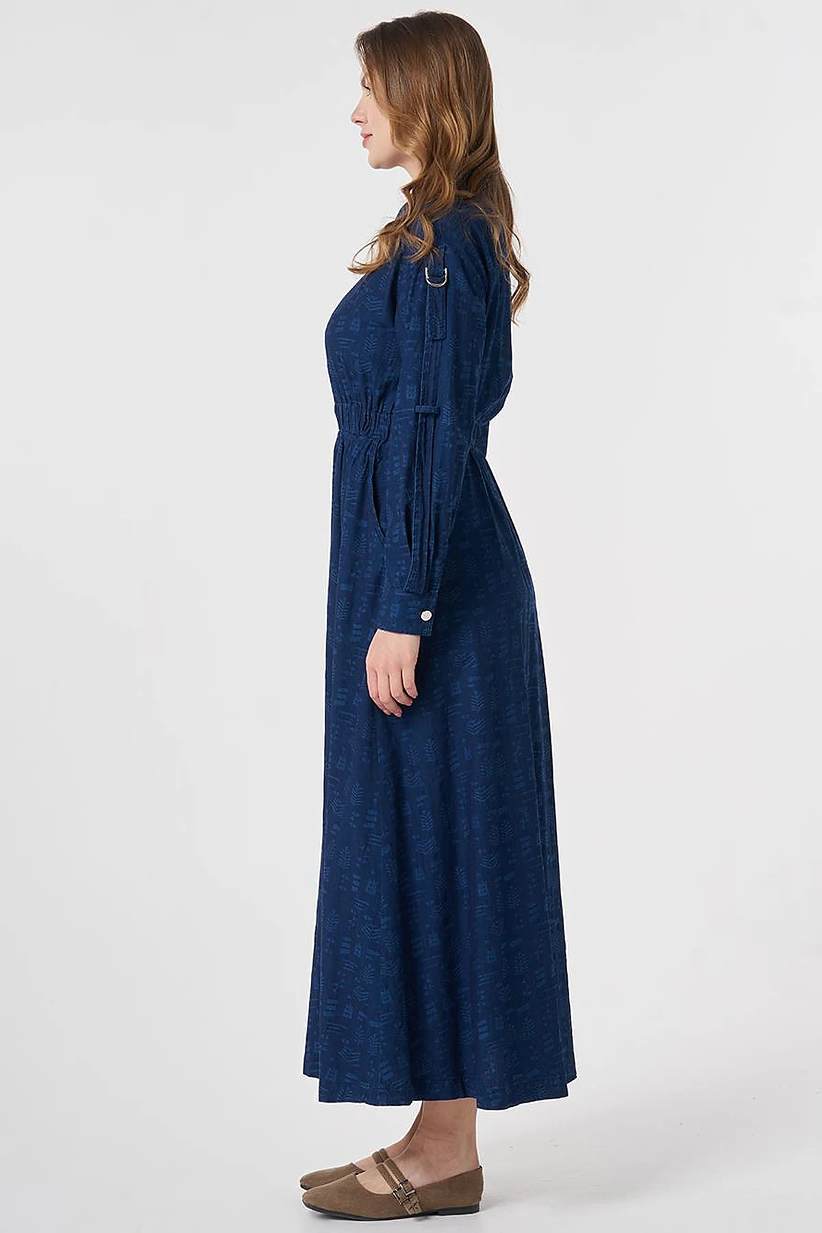 Sport Stitch Detailed Denim Dress Indigo