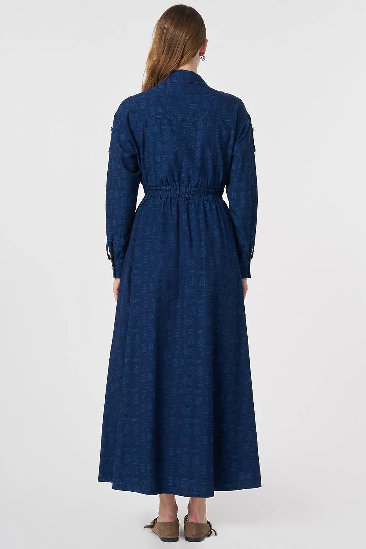 Sport Stitch Detailed Denim Dress Indigo