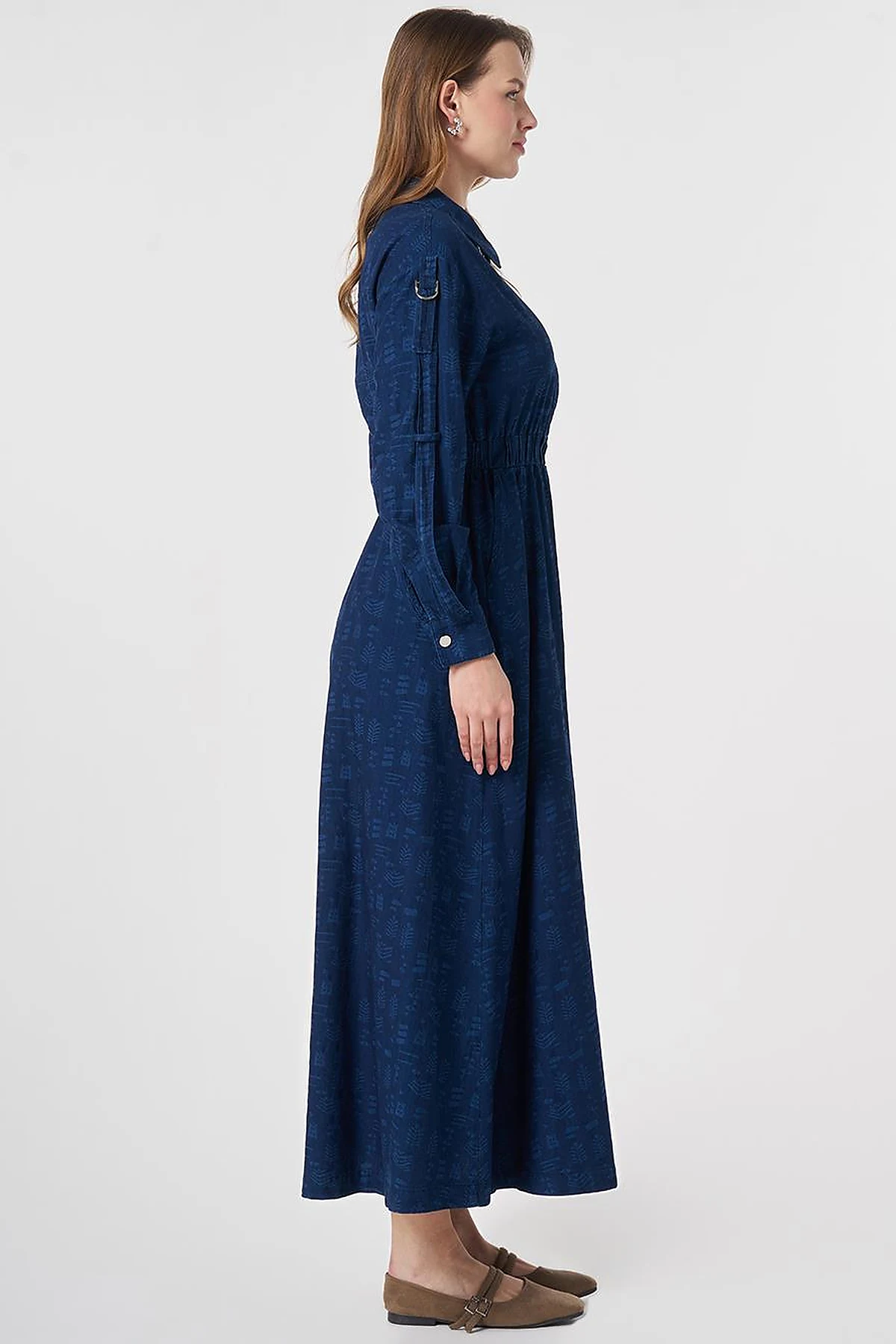 Sport Stitch Detailed Denim Dress Indigo