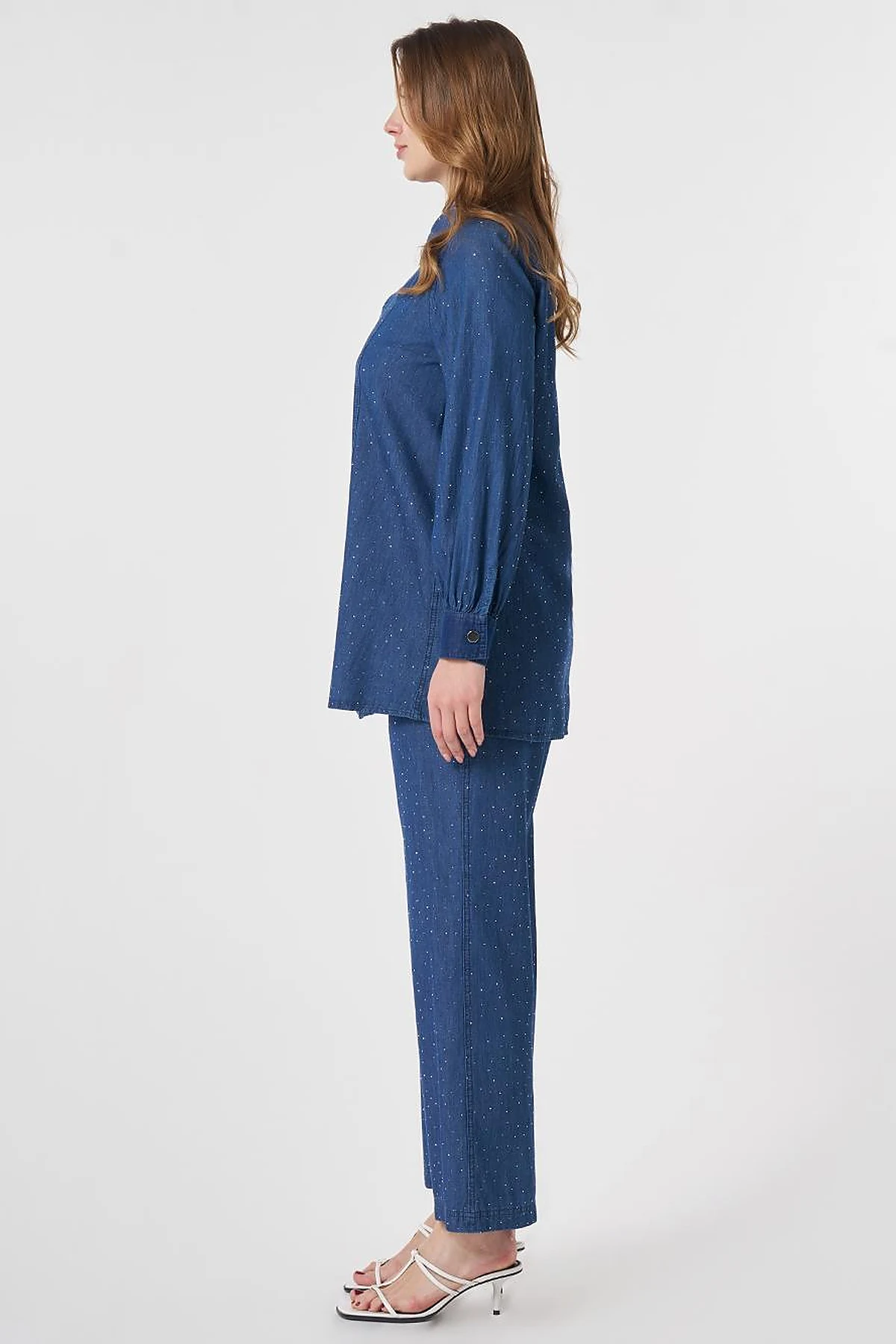 Hotfix Print Two-Piece Set Indigo