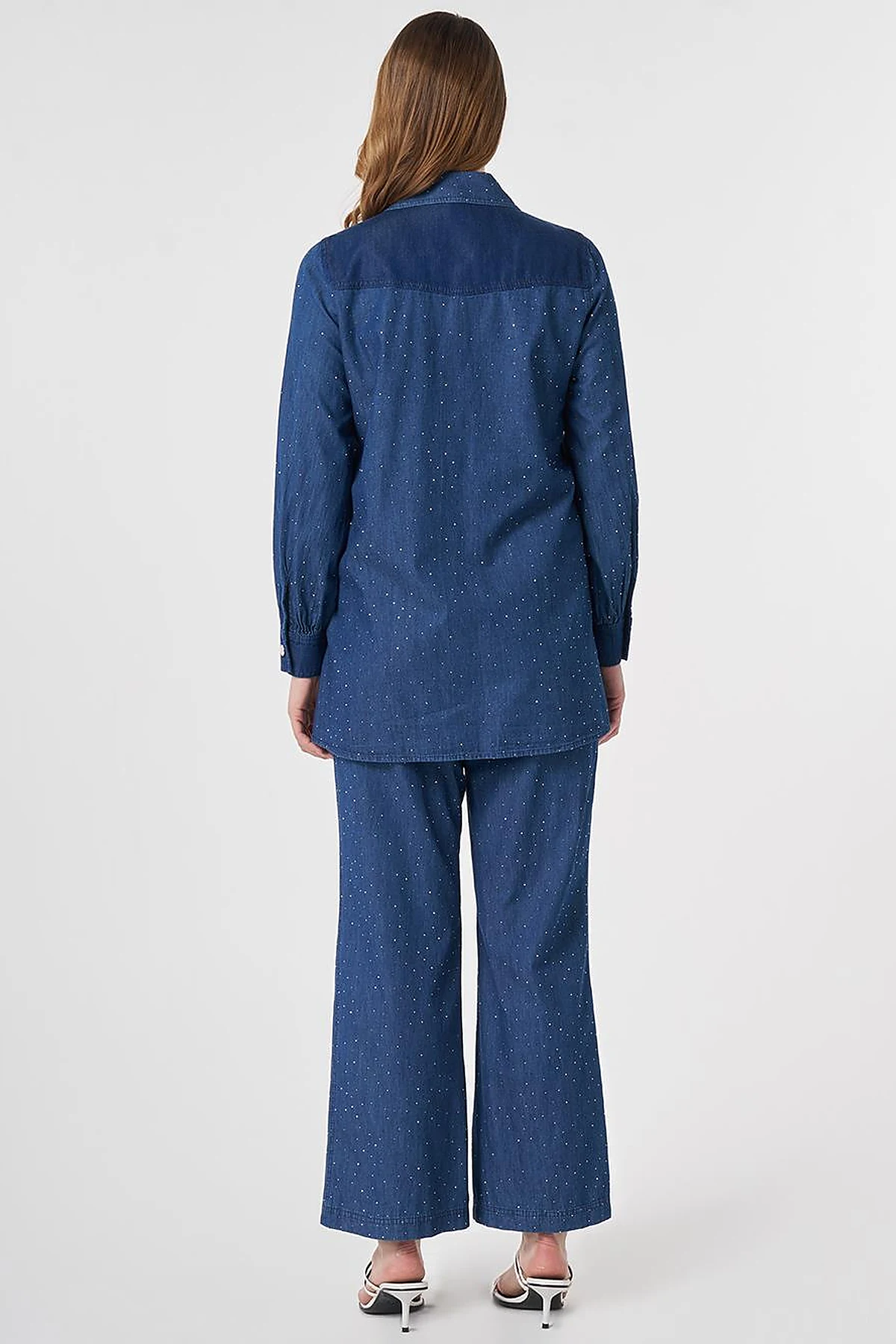 Hotfix Print Two-Piece Set Indigo