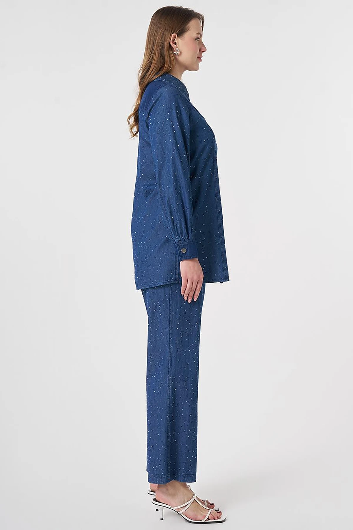 Hotfix Print Two-Piece Set Indigo