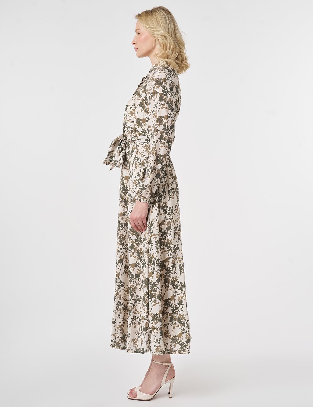 Printed Modal Dress Cream