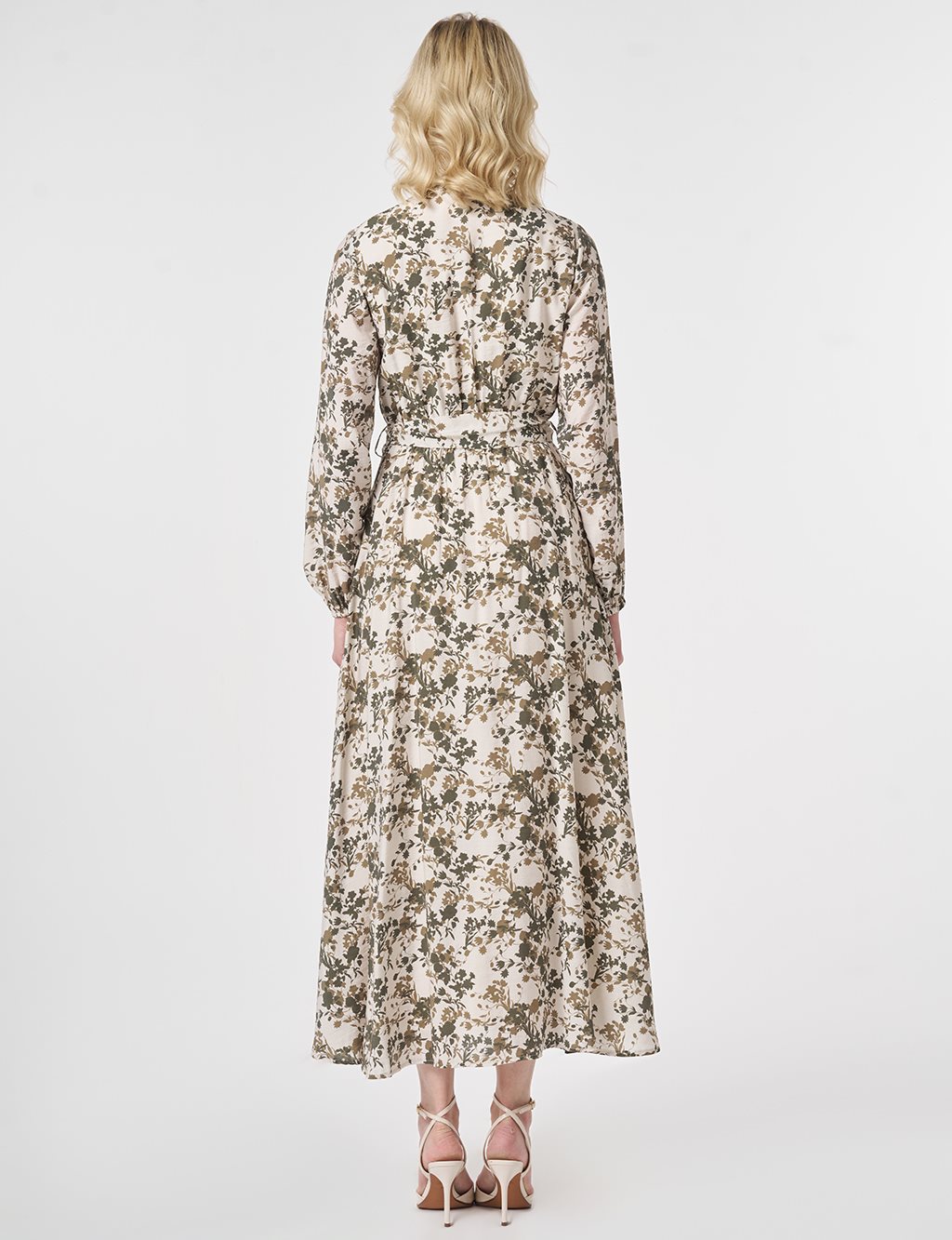 Printed Modal Dress Cream