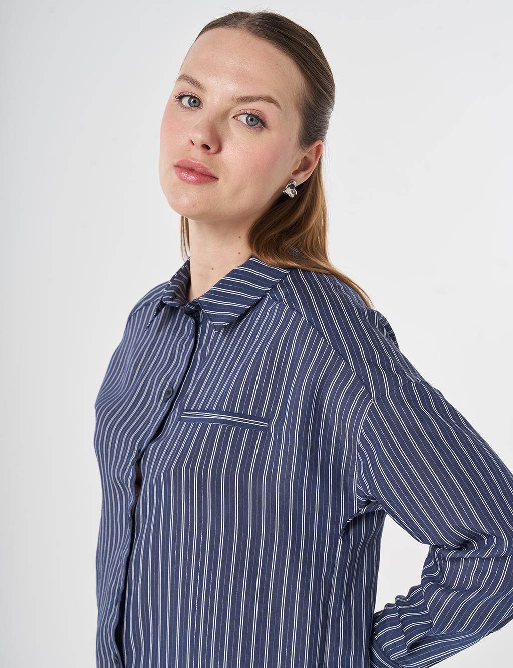 Welt Pocket Modal Tunic Dark Navy