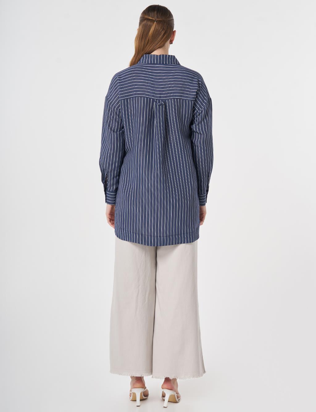 Welt Pocket Modal Tunic Dark Navy