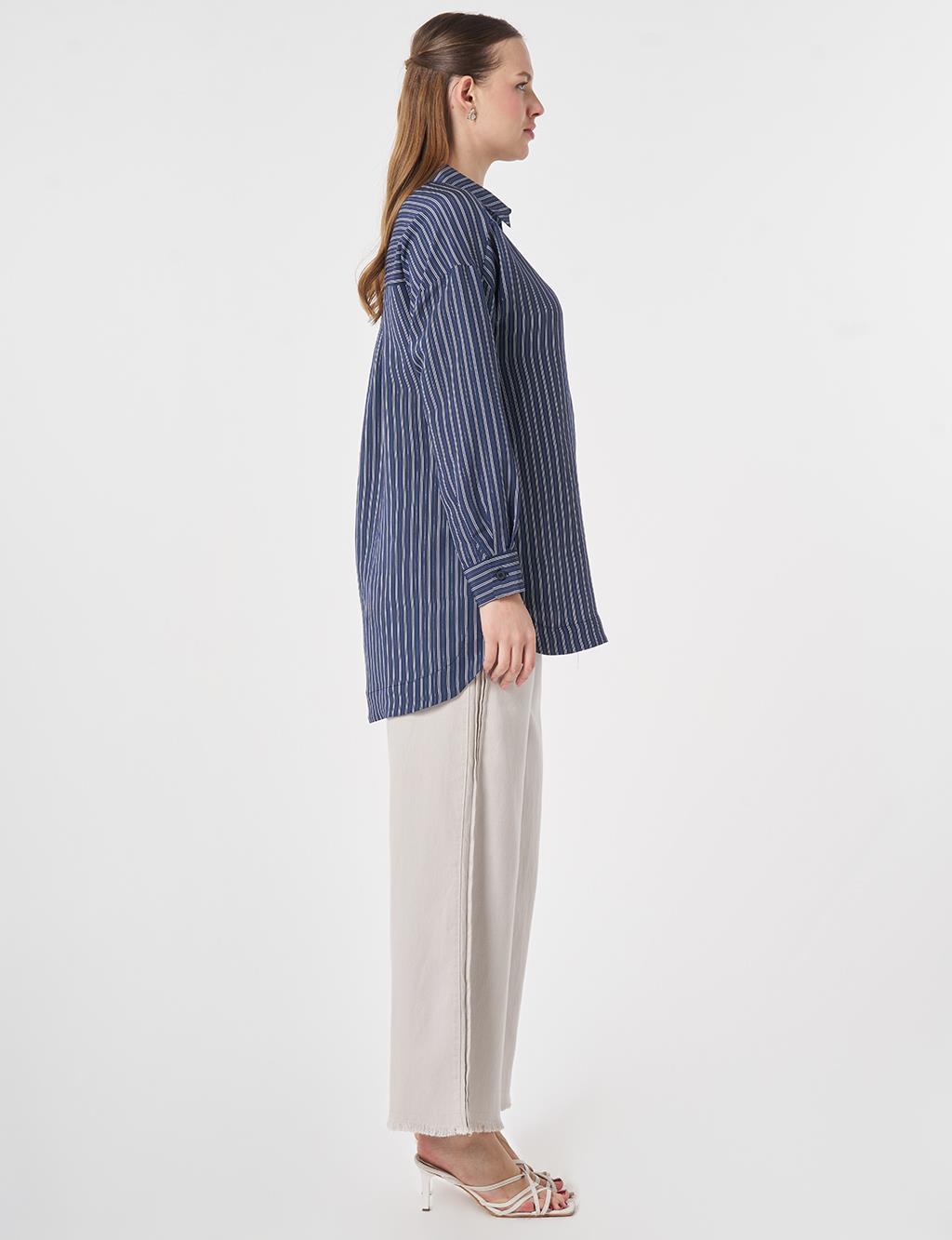 Welt Pocket Modal Tunic Dark Navy