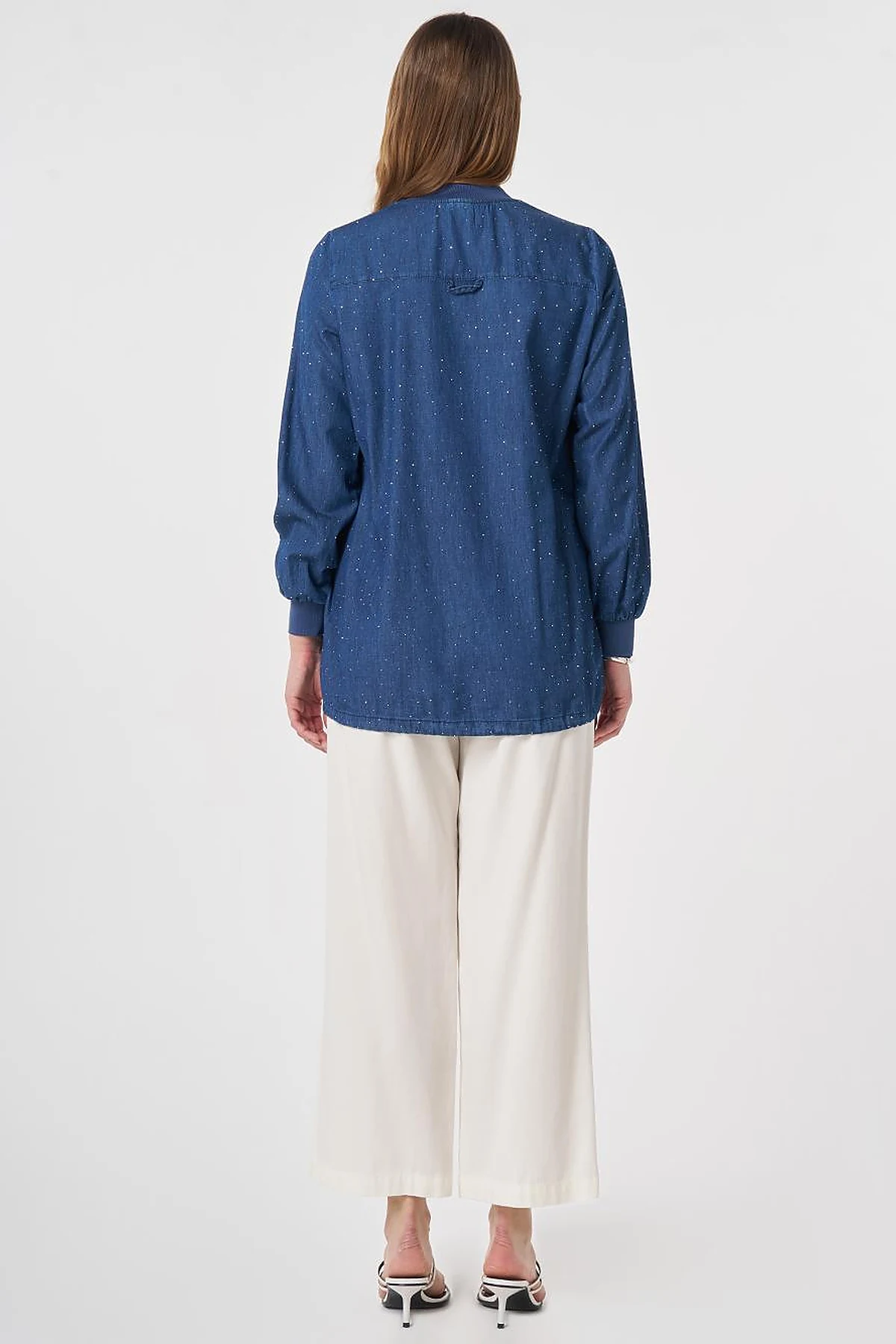 Kolej Yaka Denim Bluz İndigo