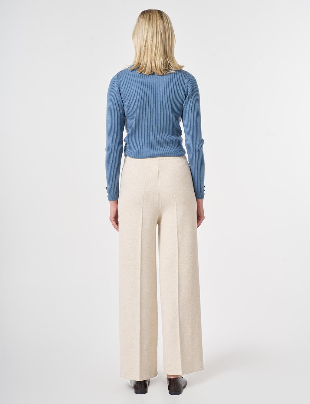 Ribbed Knit Pants Stone