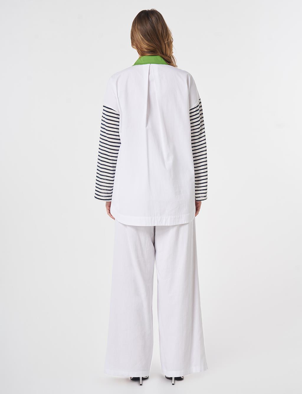 100% Cotton Appliqué Tunic Optical White
