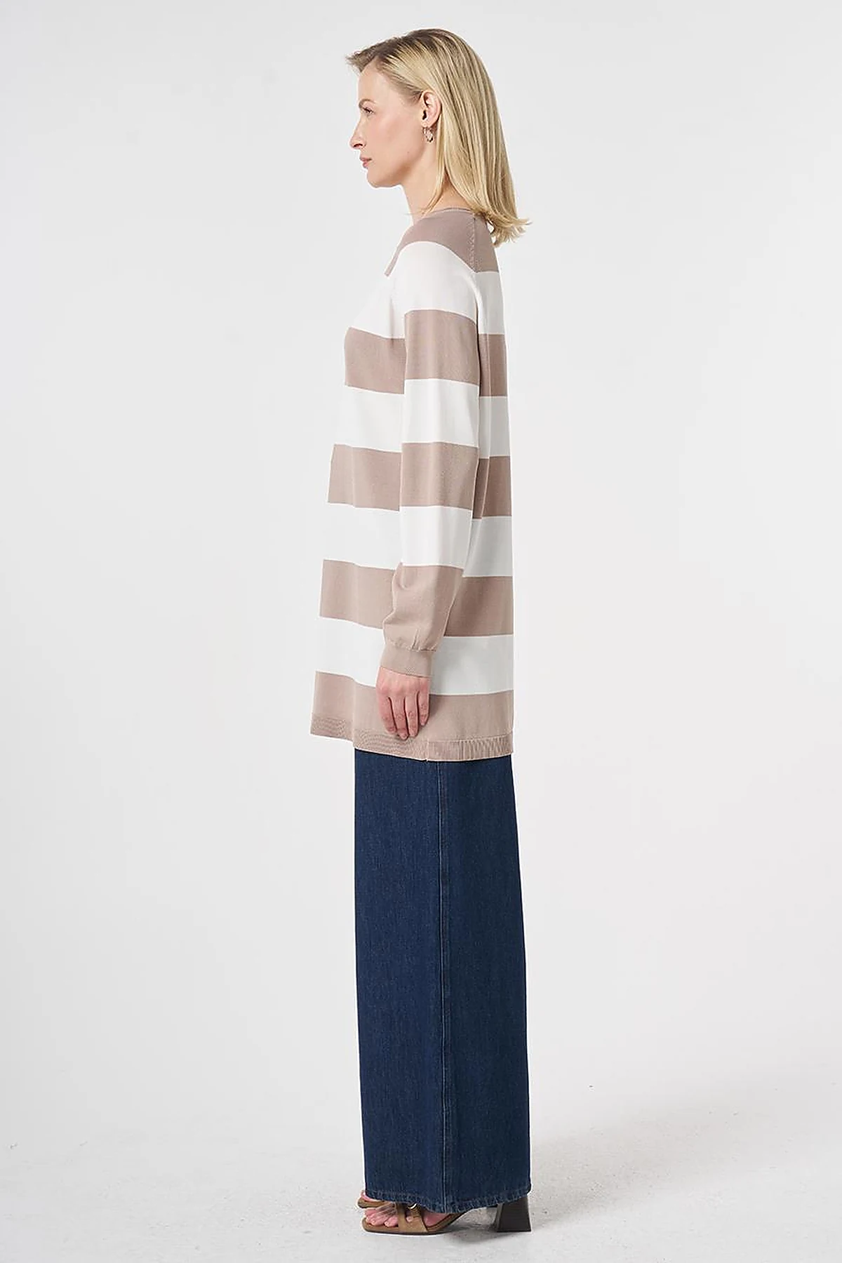 Striped Knit Tunic Mink