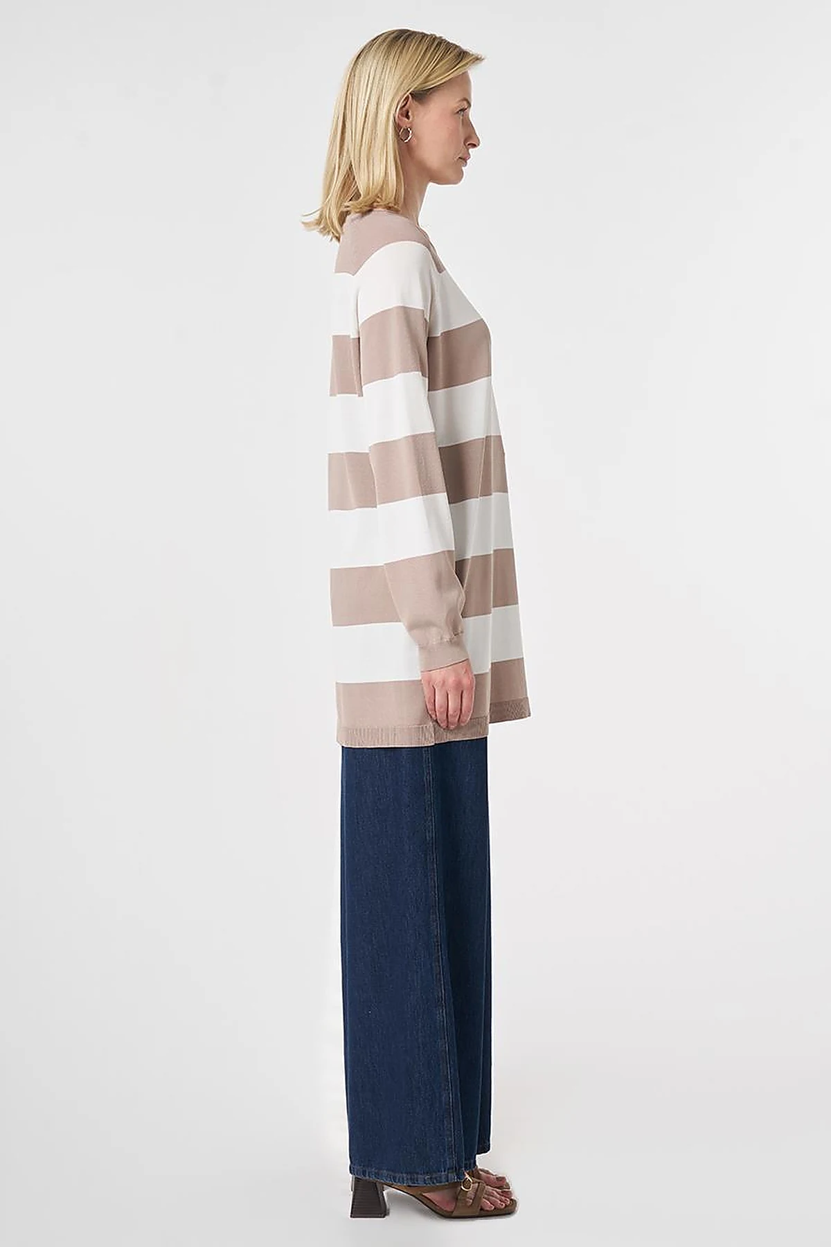 Striped Knit Tunic Mink
