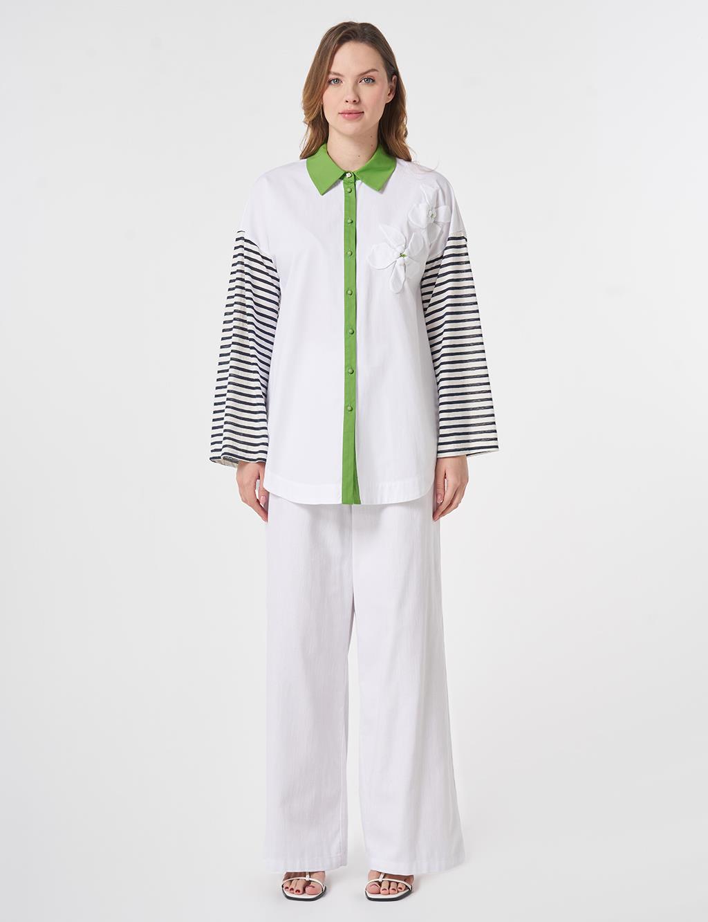 100% Cotton Appliqué Tunic Optical White