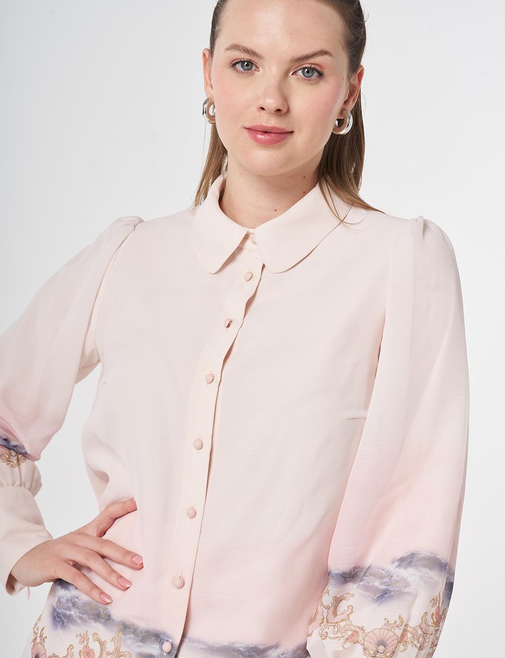 Patterned Two-Piece Set Powder Pink