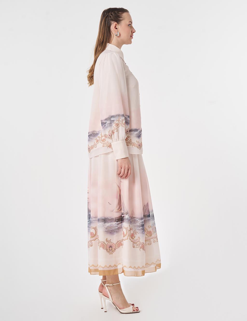 Patterned Two-Piece Set Powder Pink
