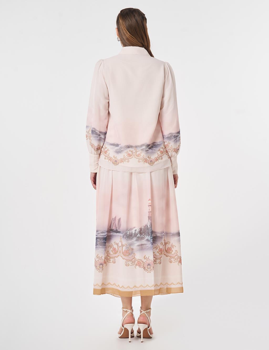 Patterned Two-Piece Set Powder Pink