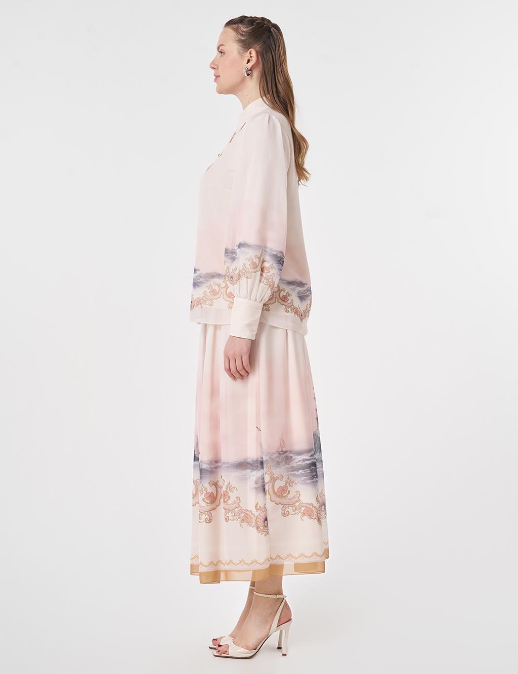 Patterned Two-Piece Set Powder Pink