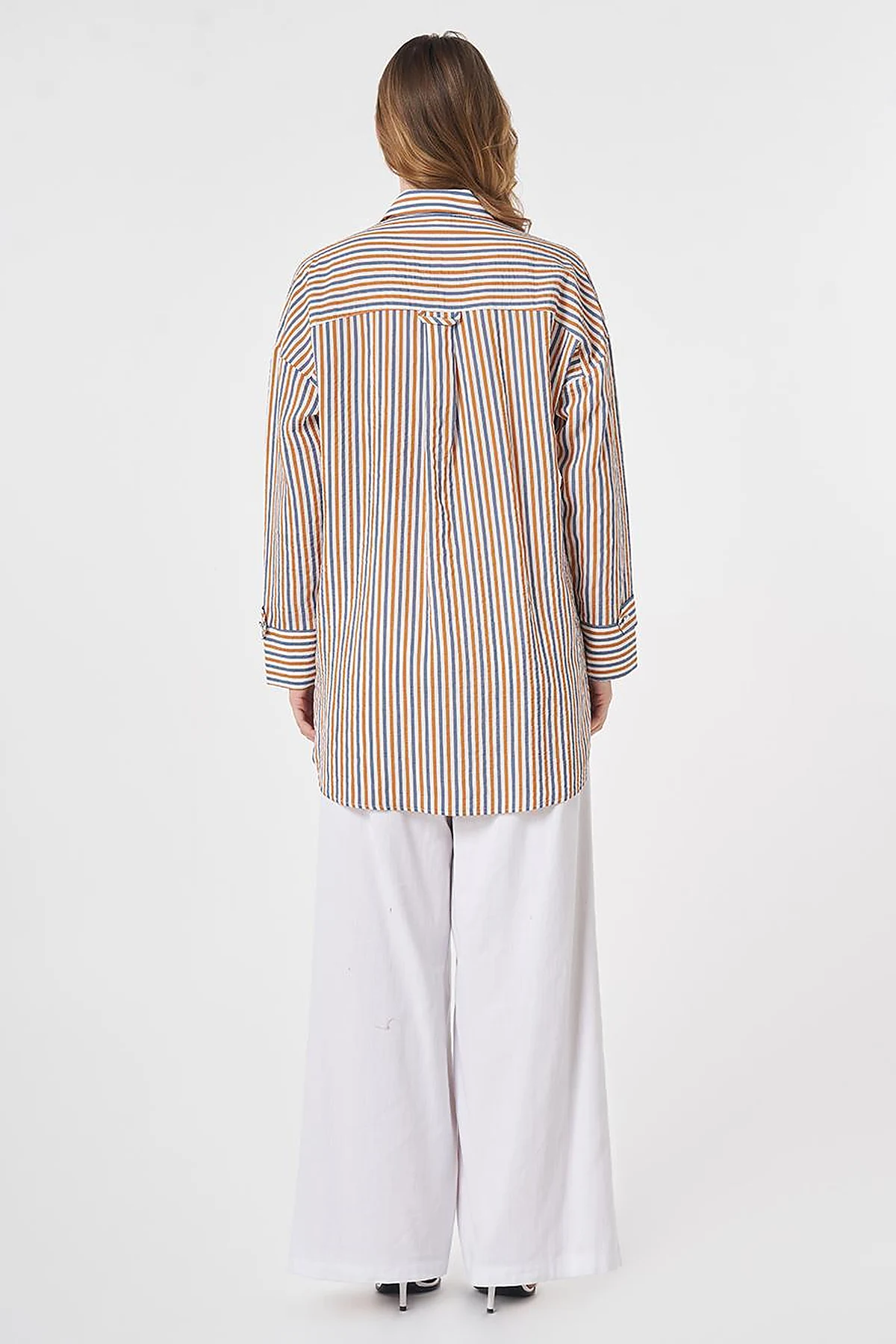 Embroidered Viscose Tunic Cinnamon