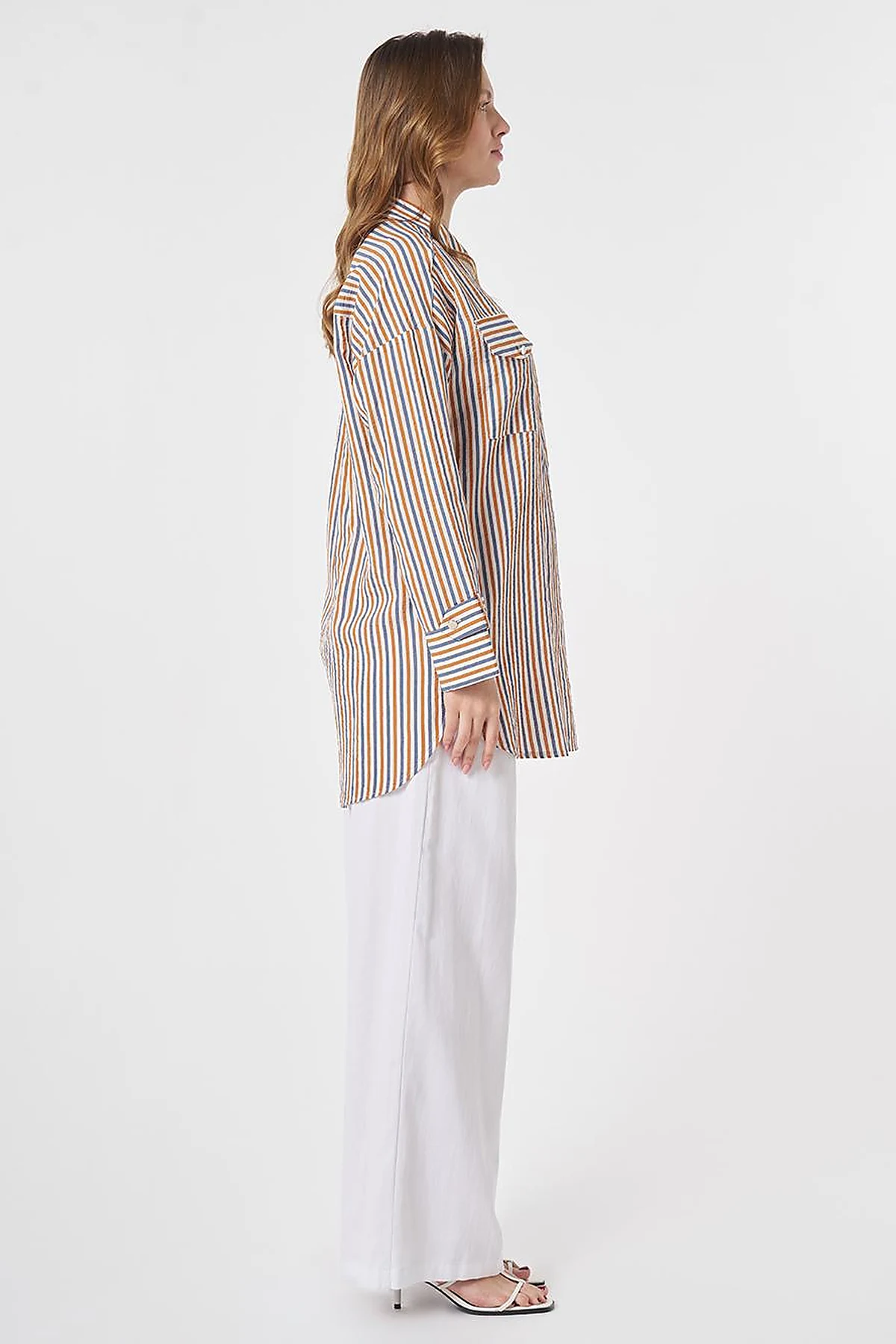 Embroidered Viscose Tunic Cinnamon