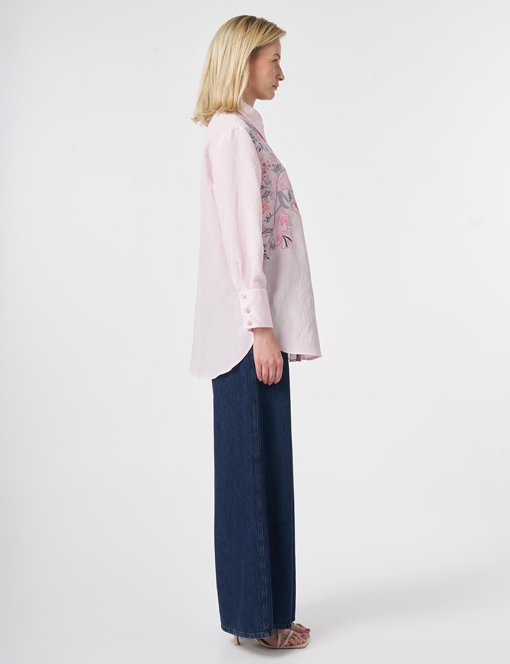 Wide Cuff Modal Tunic Powder Pink
