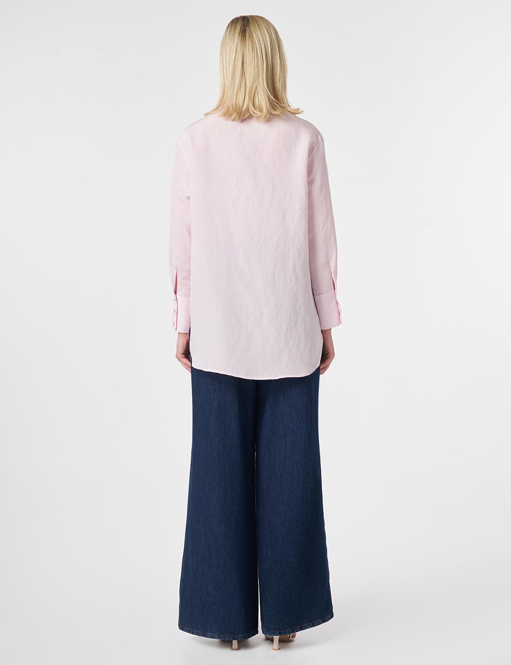 Wide Cuff Modal Tunic Powder Pink