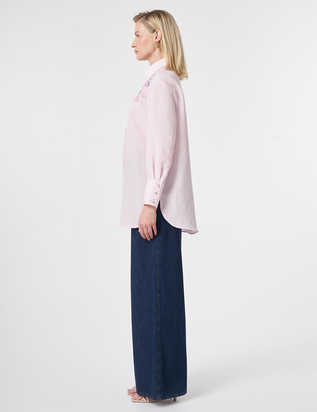 Wide Cuff Modal Tunic Powder Pink