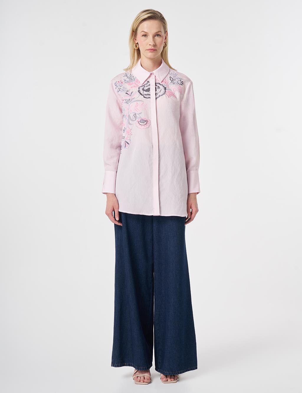 Wide Cuff Modal Tunic Powder Pink
