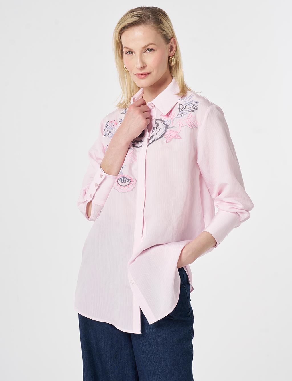 Wide Cuff Modal Tunic Powder Pink