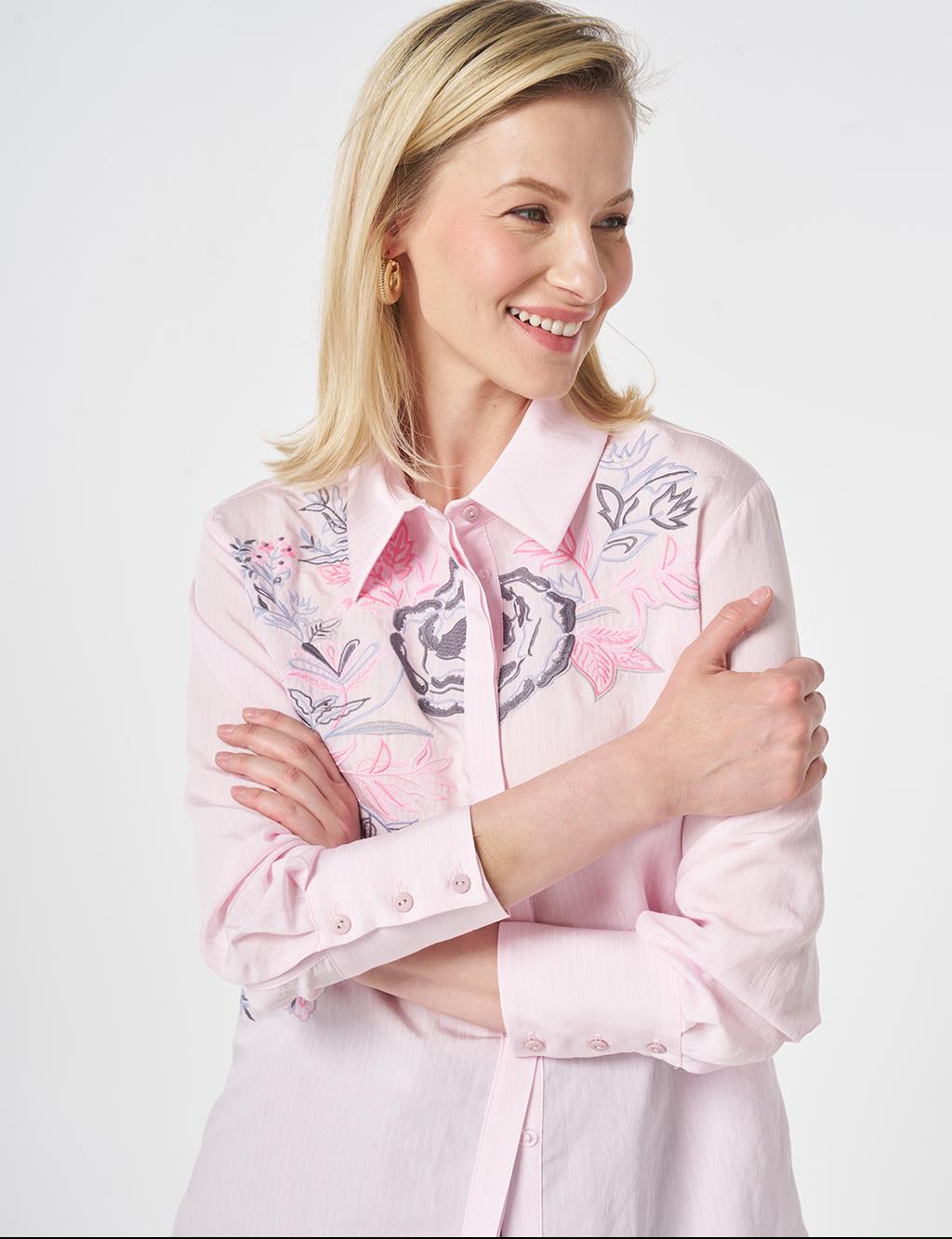 Wide Cuff Modal Tunic Powder Pink