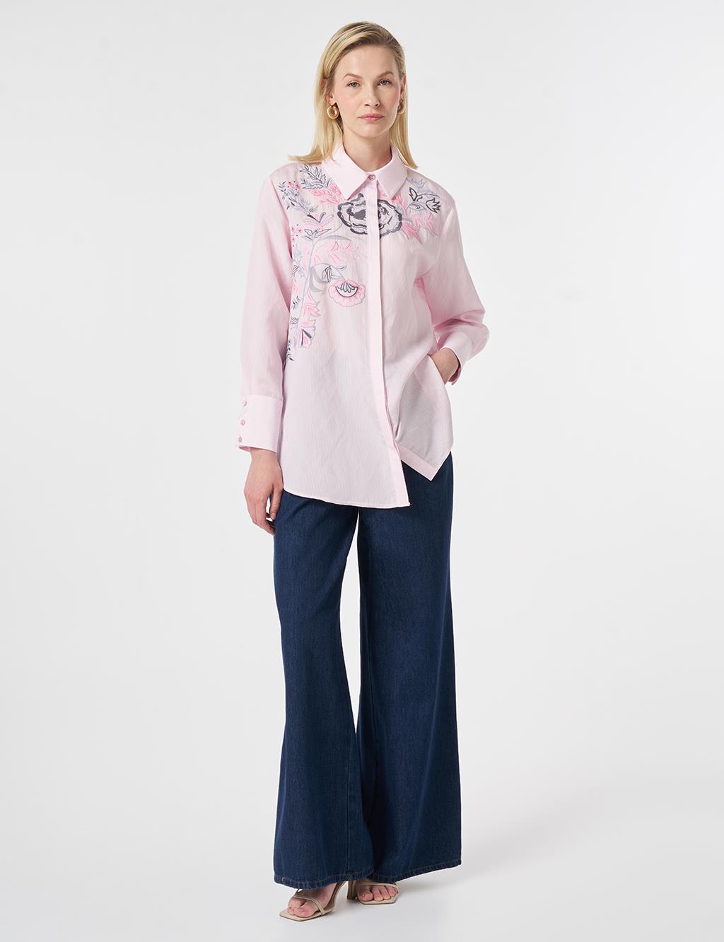Wide Cuff Modal Tunic Powder Pink
