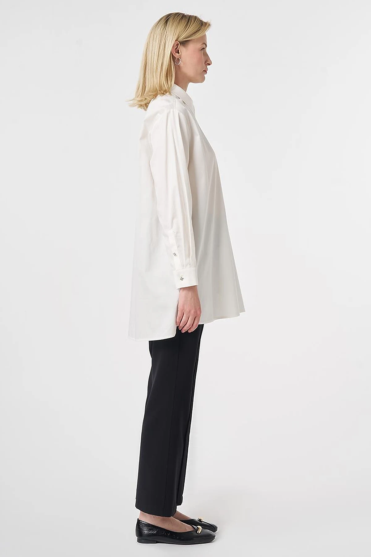 100% Cotton Sequin Embellished Tunic Ecru