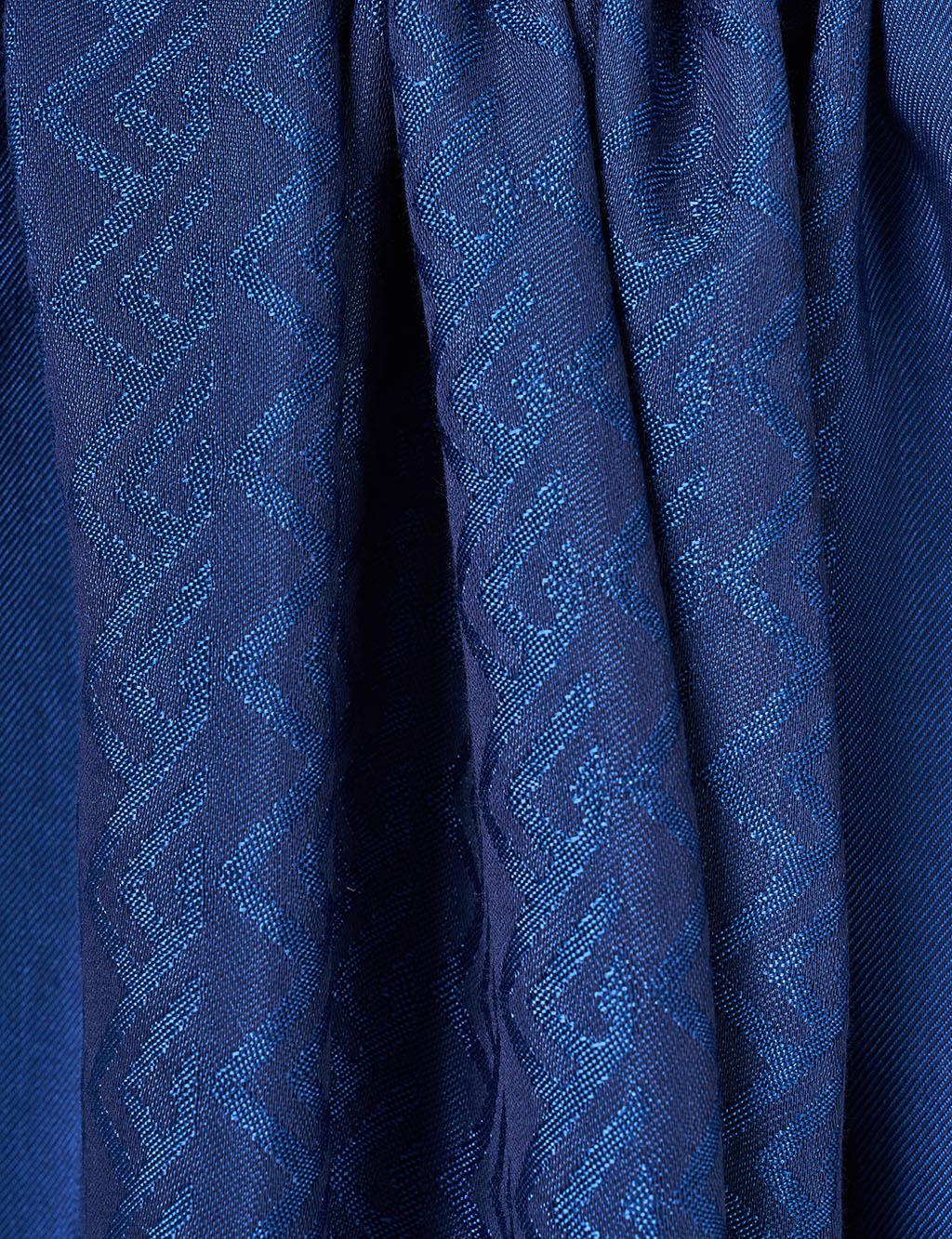 Patterned Lyocell Shawl Navy