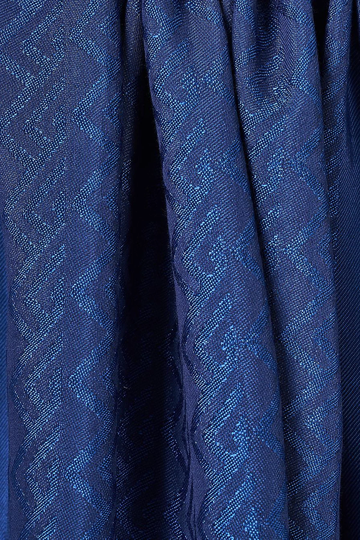 Patterned Lyocell Shawl Navy