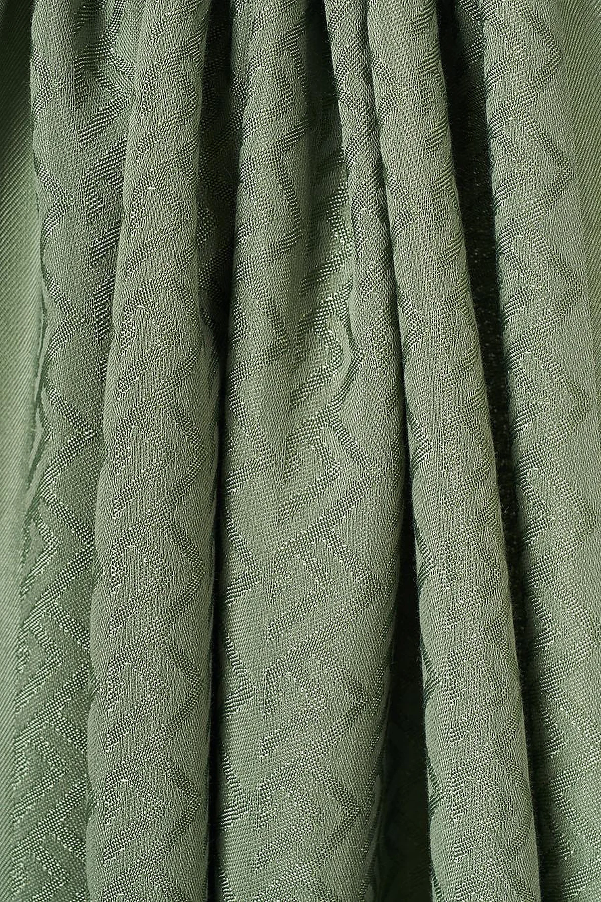 Patterned Lyocell Shawl Forest Green