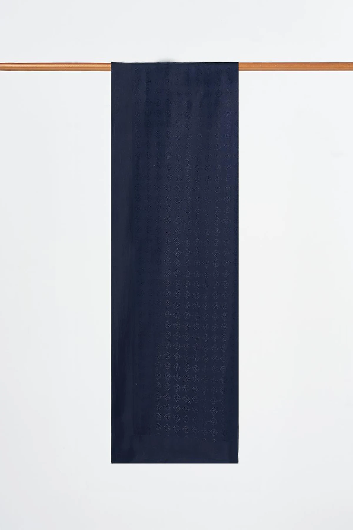 Monogram Detailed Viscose Shawl Navy