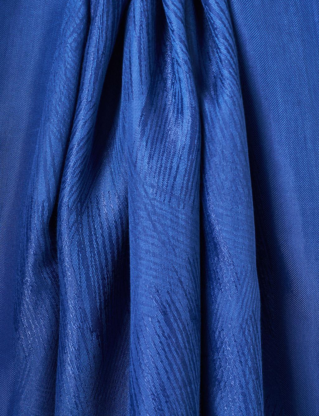 Brush Patterned Viscose Shawl Indigo