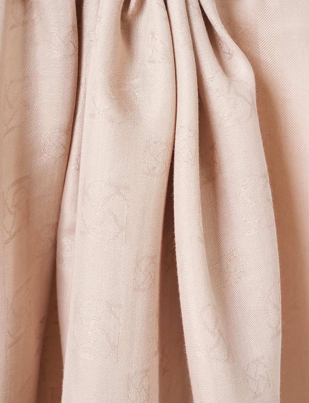 Monogram Patterned Viscose Shawl Stone
