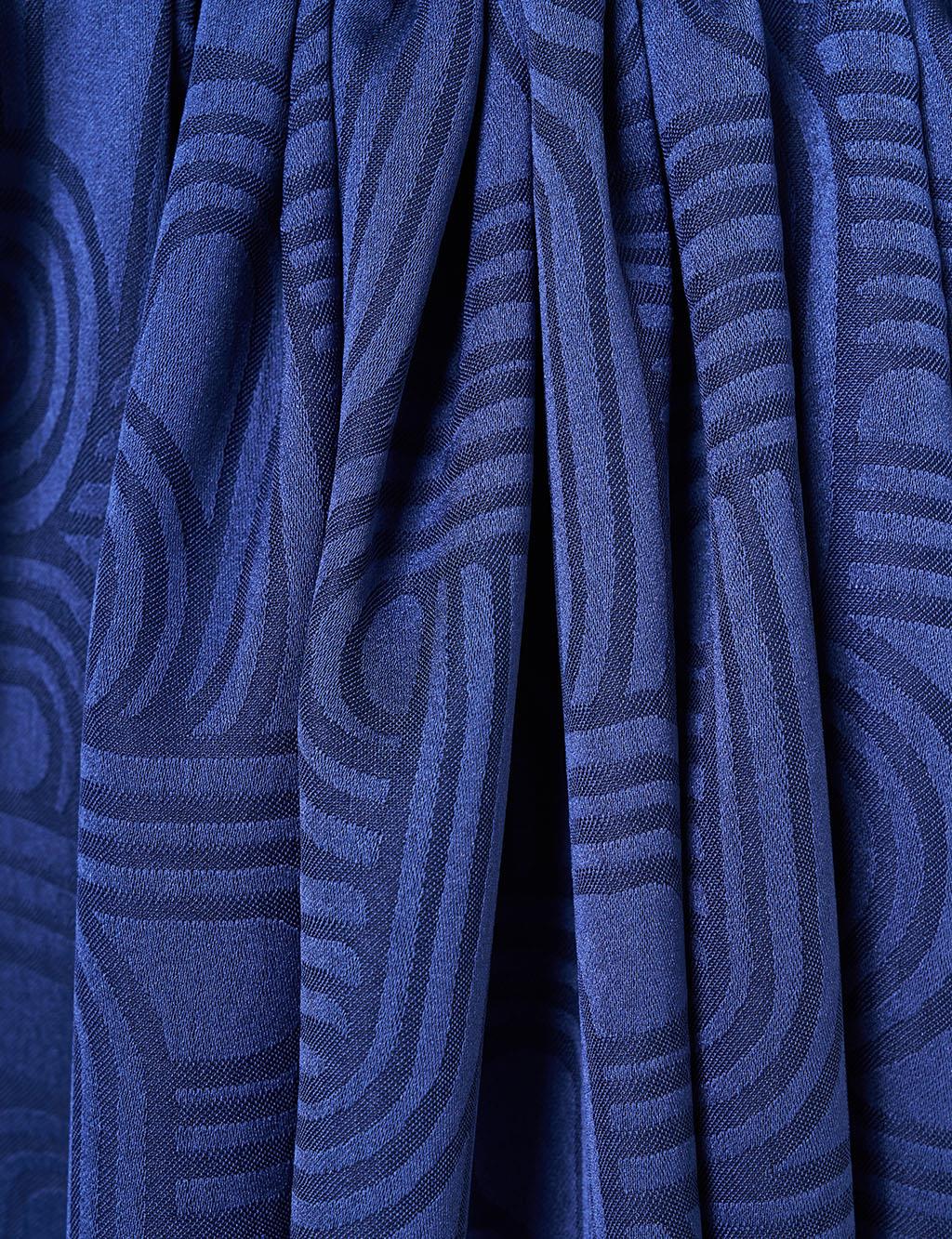 Geometric Pattern Shawl Blue