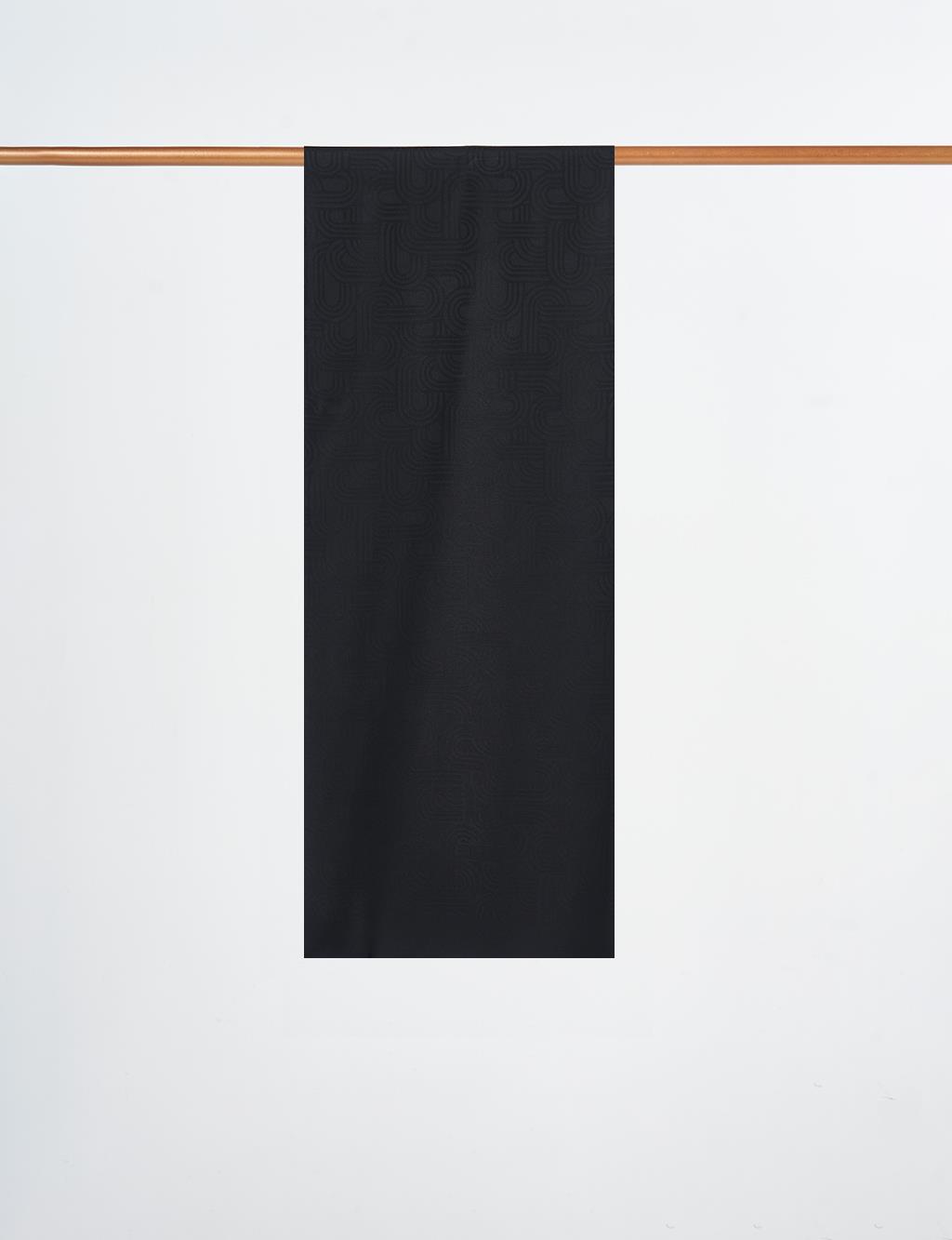 Geometric Pattern Shawl Black