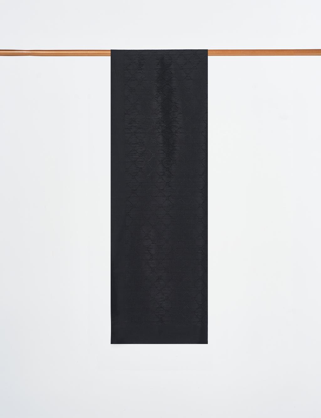 Patterned Cotton Shawl Black