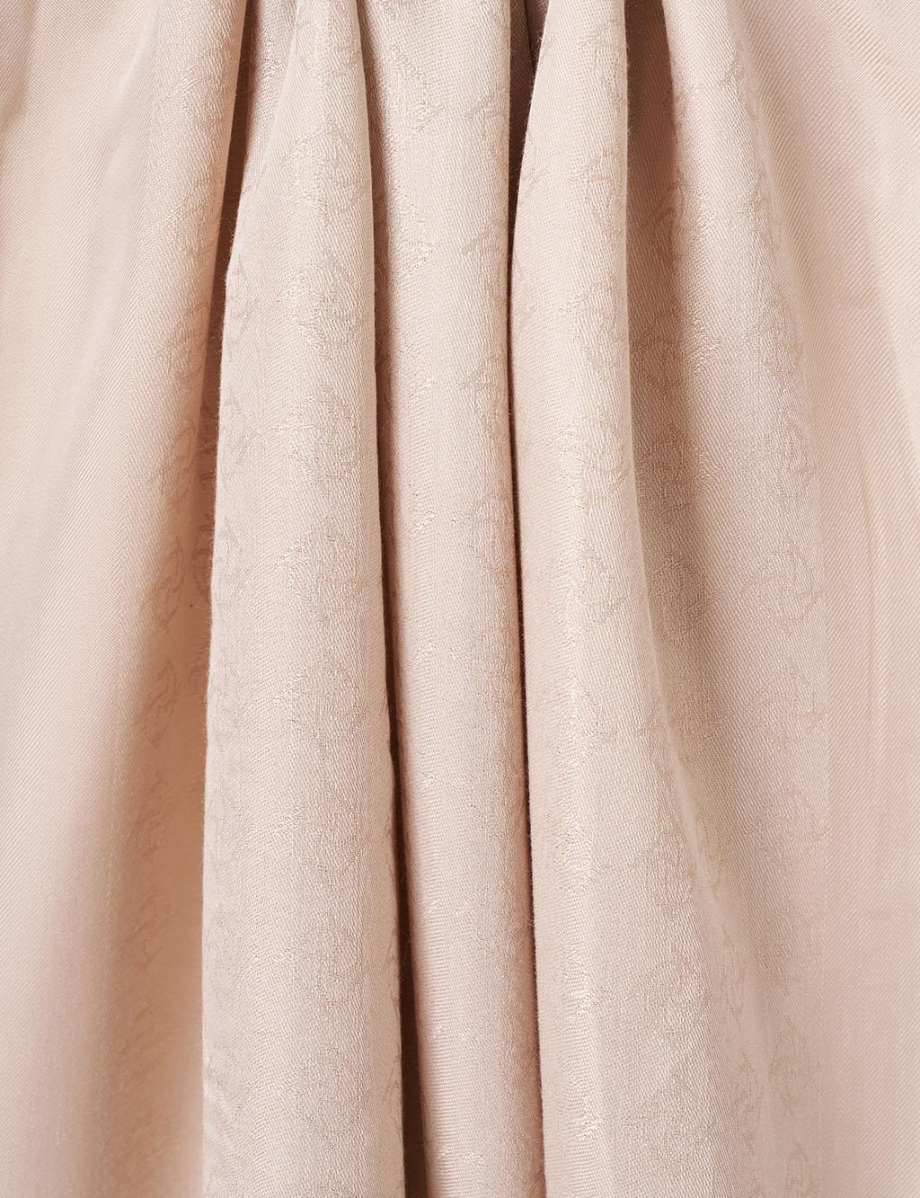 Monogram Detailed Viscose Shawl Stone