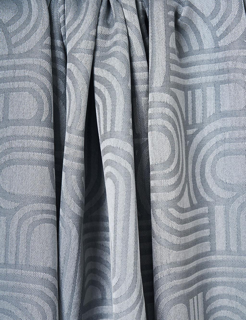Geometric Pattern Shawl Gray