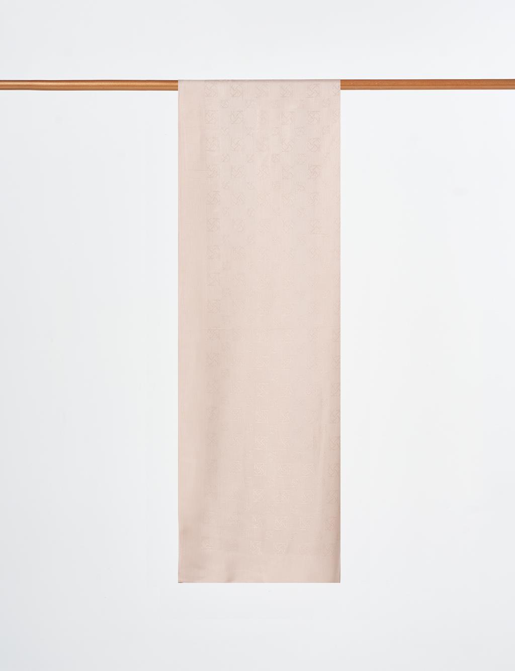 Monogram Patterned Viscose Shawl Stone