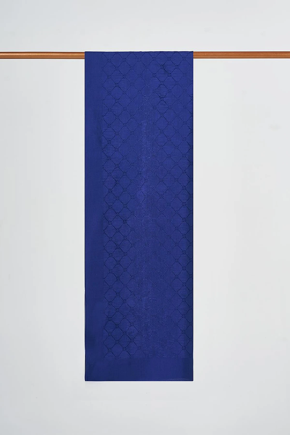 Patterned Cotton Shawl Navy