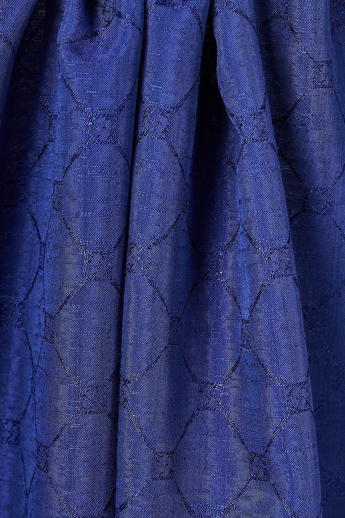 Patterned Cotton Shawl Navy